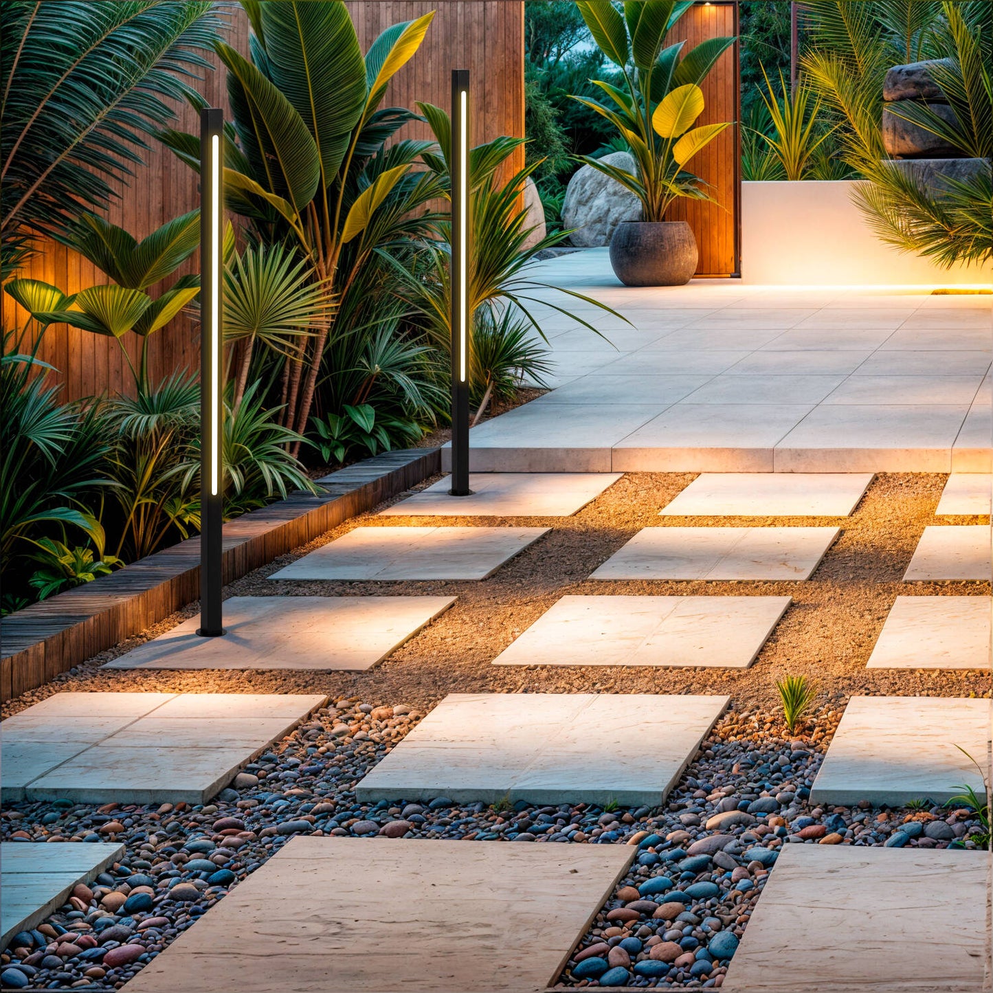 Baliza Exterior LED 12-24W 80-160 cm con Pincho Calax