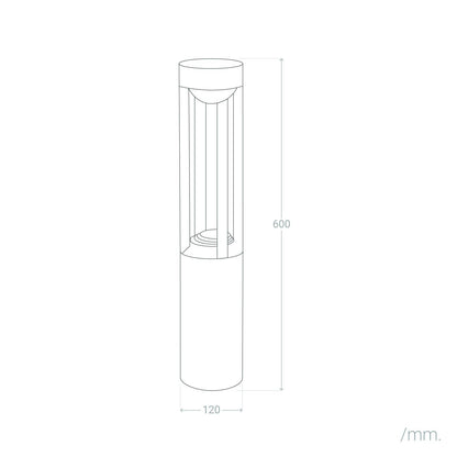 Baliza Exterior LED 12W Superficie Pie 60cm Eldon