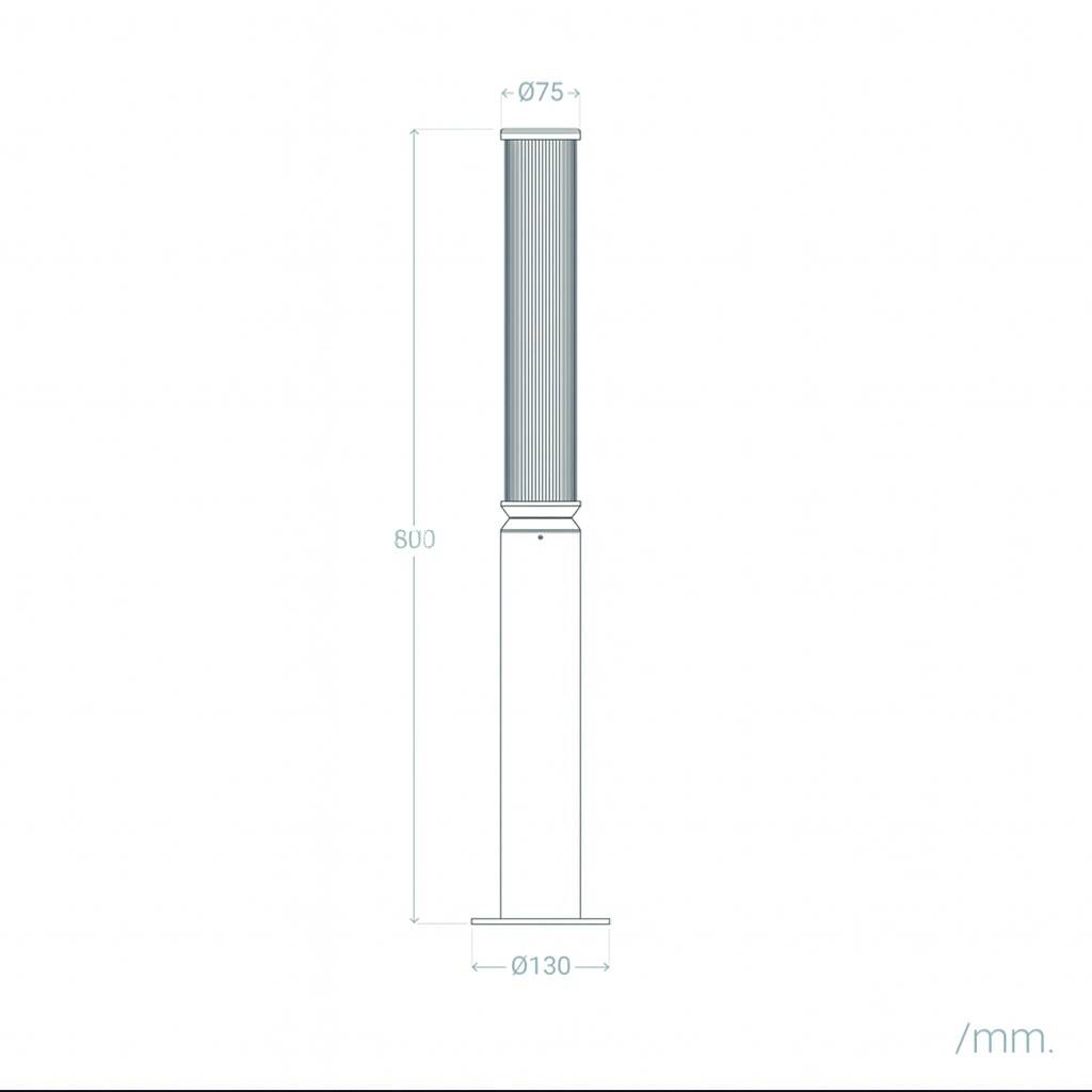 Baliza Exterior LED 12W Superficie Pie 80 cm Britget