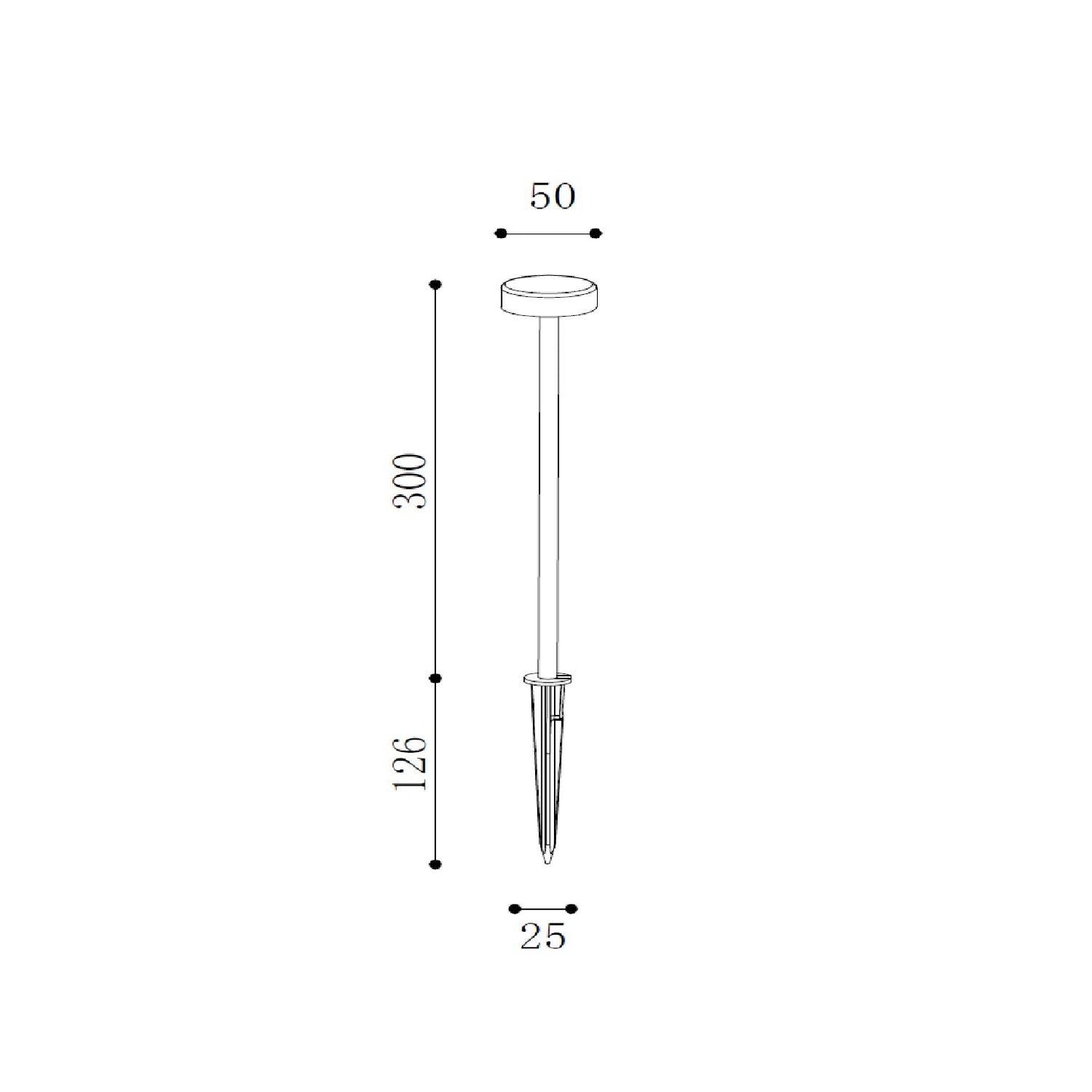 Baliza Exterior LED 1.5W con Pincho Pie 30cm Grinage