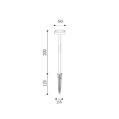 Baliza Exterior LED 1.5W con Pincho Pie 30cm Grinage