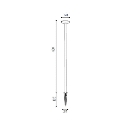 Baliza Exterior LED 1.5W con Pincho Pie 80cm Grinage