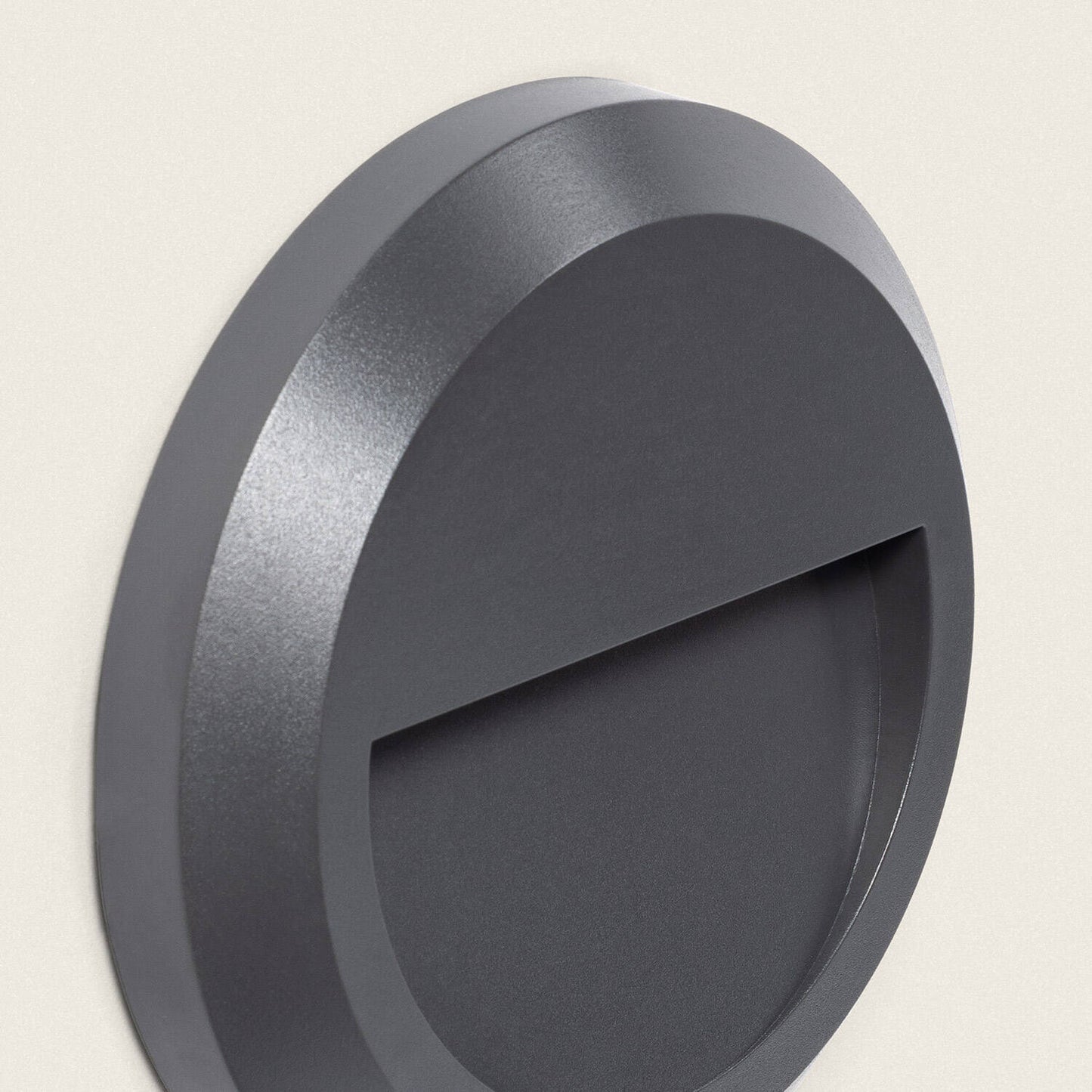 Baliza Exterior LED Superficie Pared Circular Antracita Edulis