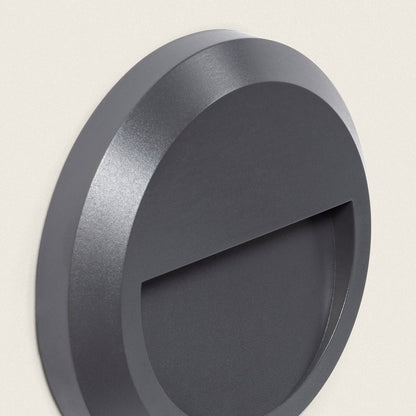 Baliza Exterior LED Superficie Pared Circular Antracita Edulis