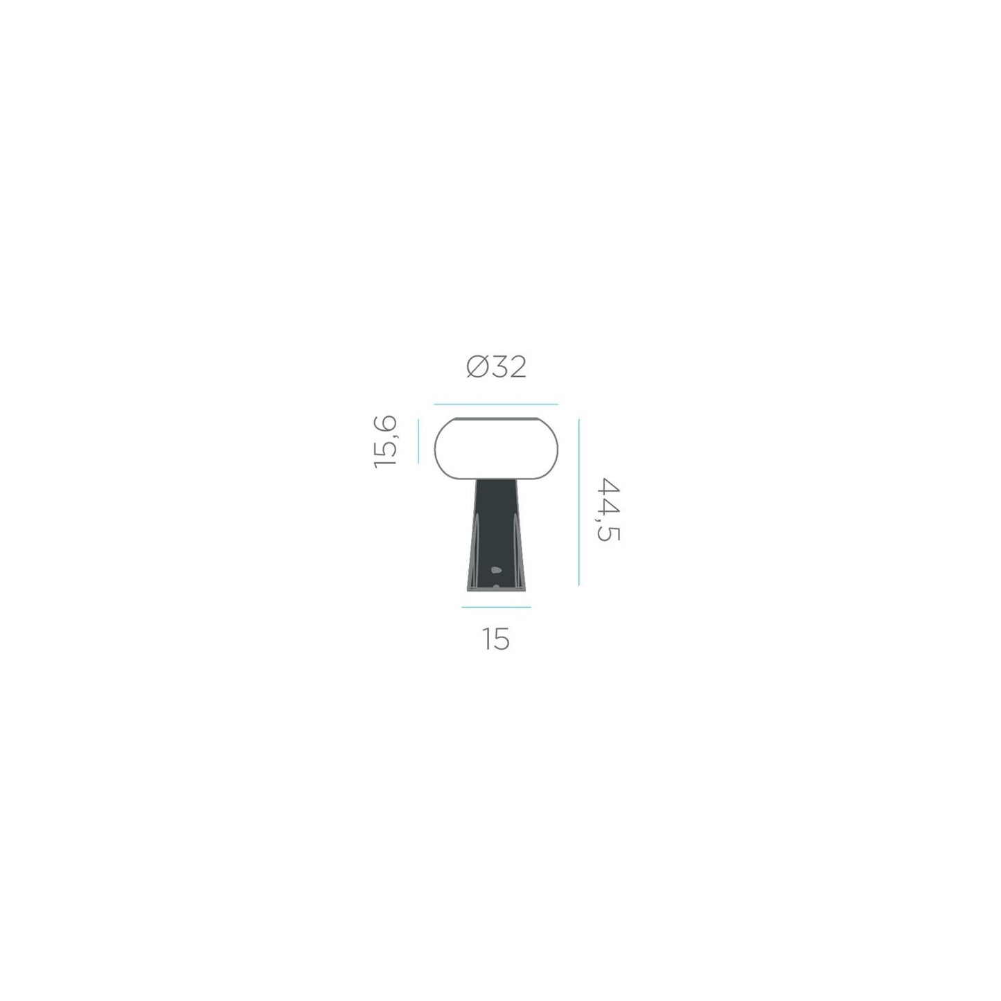 Baliza Exterior LED 2.5W Superficie Pie 45cm Pepita 45 Sobremuro Híbrida