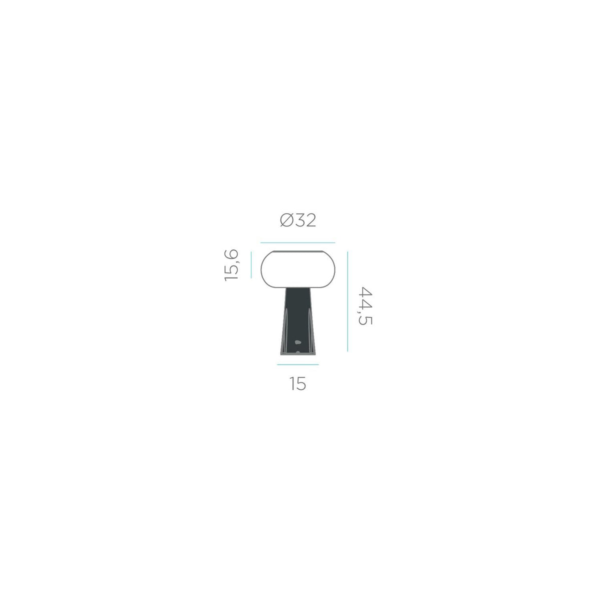 Baliza Exterior LED 2.5W Superficie Pie 45cm Pepita 45 Sobremuro Híbrida