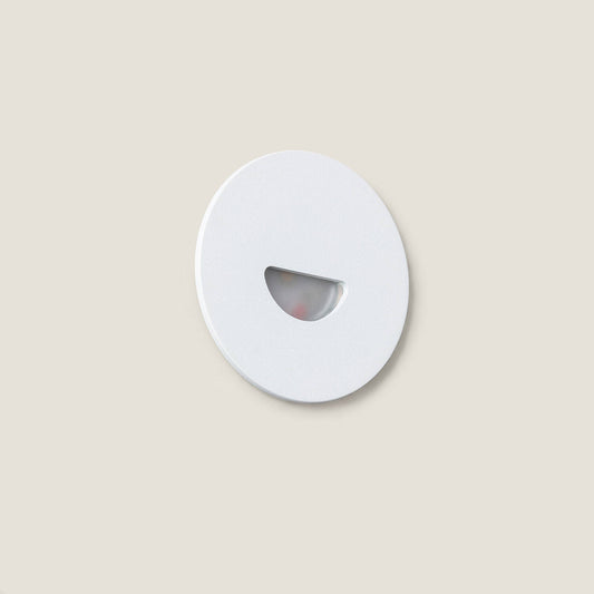 Baliza Exterior LED 2W Empotrable Aluminio Pared Circular Blanco Guell