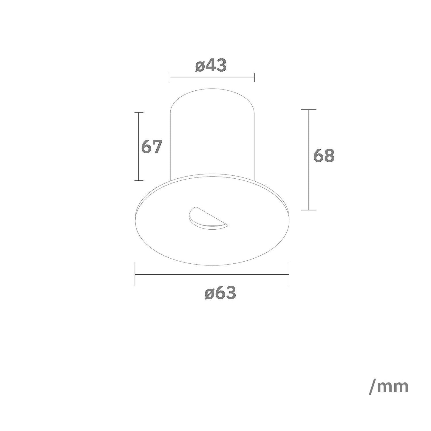 Baliza Exterior LED 2W Empotrable Aluminio Pared Circular Blanco Guell