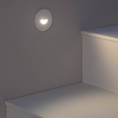 Baliza Exterior LED 2W Empotrable Aluminio Pared Circular Blanco Guell