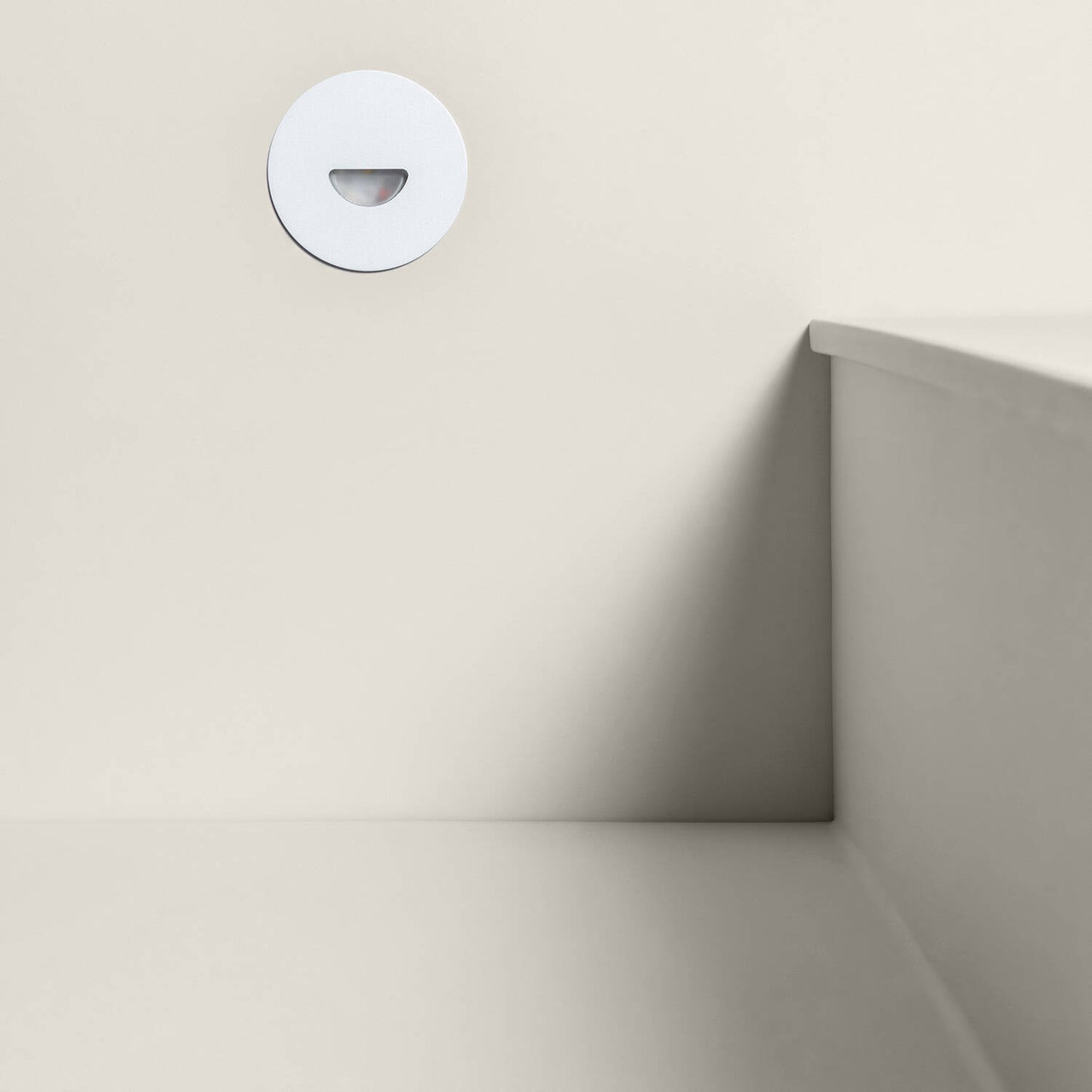 Baliza Exterior LED 2W Empotrable Aluminio Pared Circular Blanco Guell
