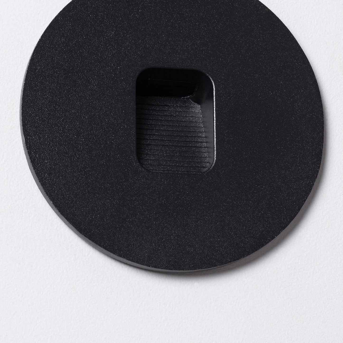 Baliza Exterior LED 2W Empotrable Aluminio Pared Circular Negro Olite