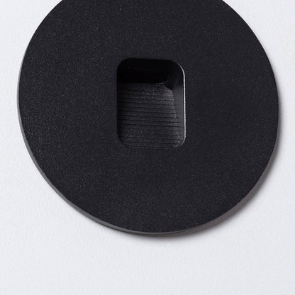 Baliza Exterior LED 2W Empotrable Aluminio Pared Circular Negro Olite