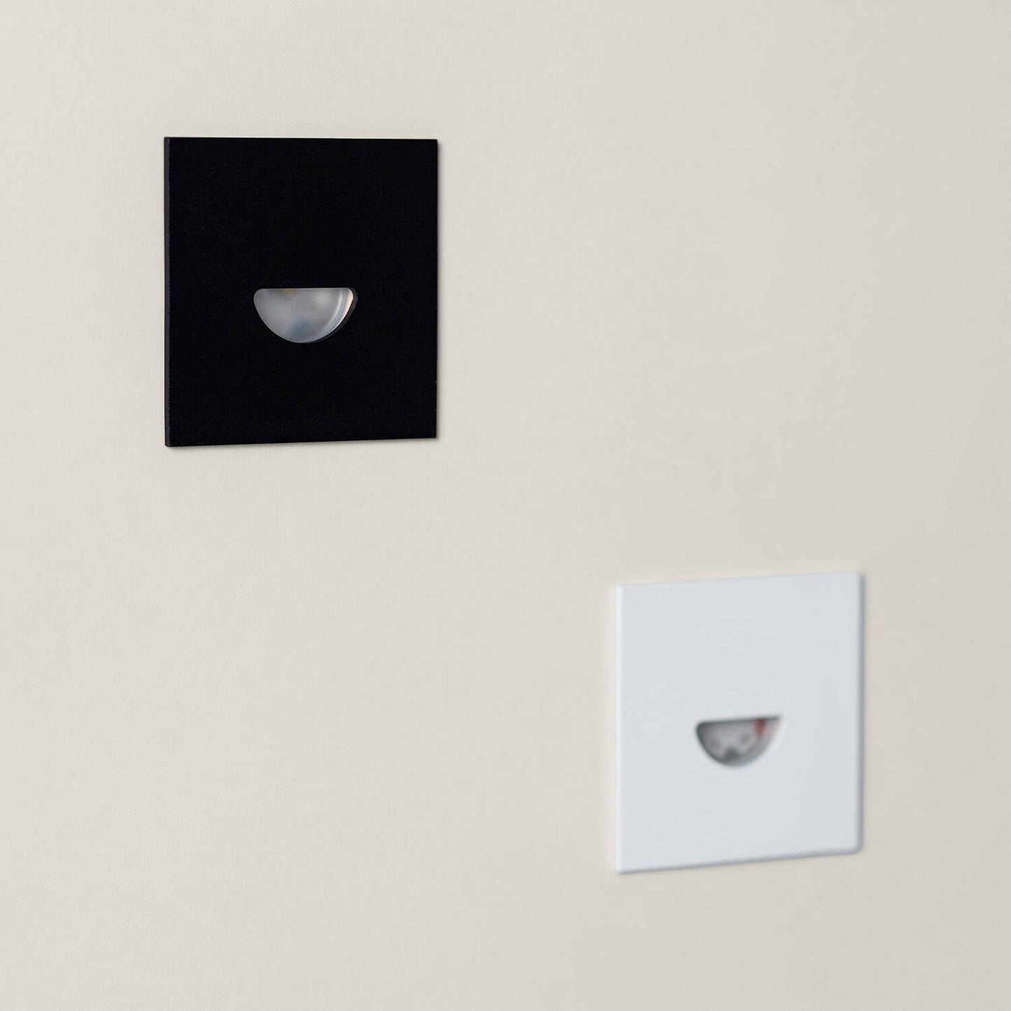 Baliza Exterior LED 2W Empotrable Aluminio Pared Cuadrado Blanco Guell