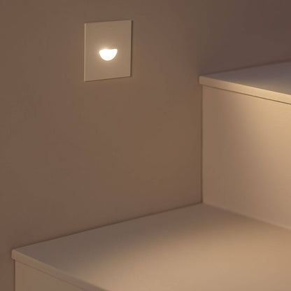 Baliza Exterior LED 2W Empotrable Aluminio Pared Cuadrado Blanco Guell
