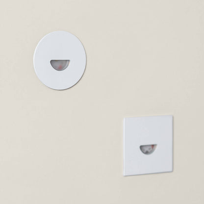 Baliza Exterior LED 2W Empotrable Aluminio Pared Cuadrado Blanco Guell