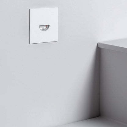 Baliza Exterior LED 2W Empotrable Aluminio Pared Cuadrado Blanco Guell