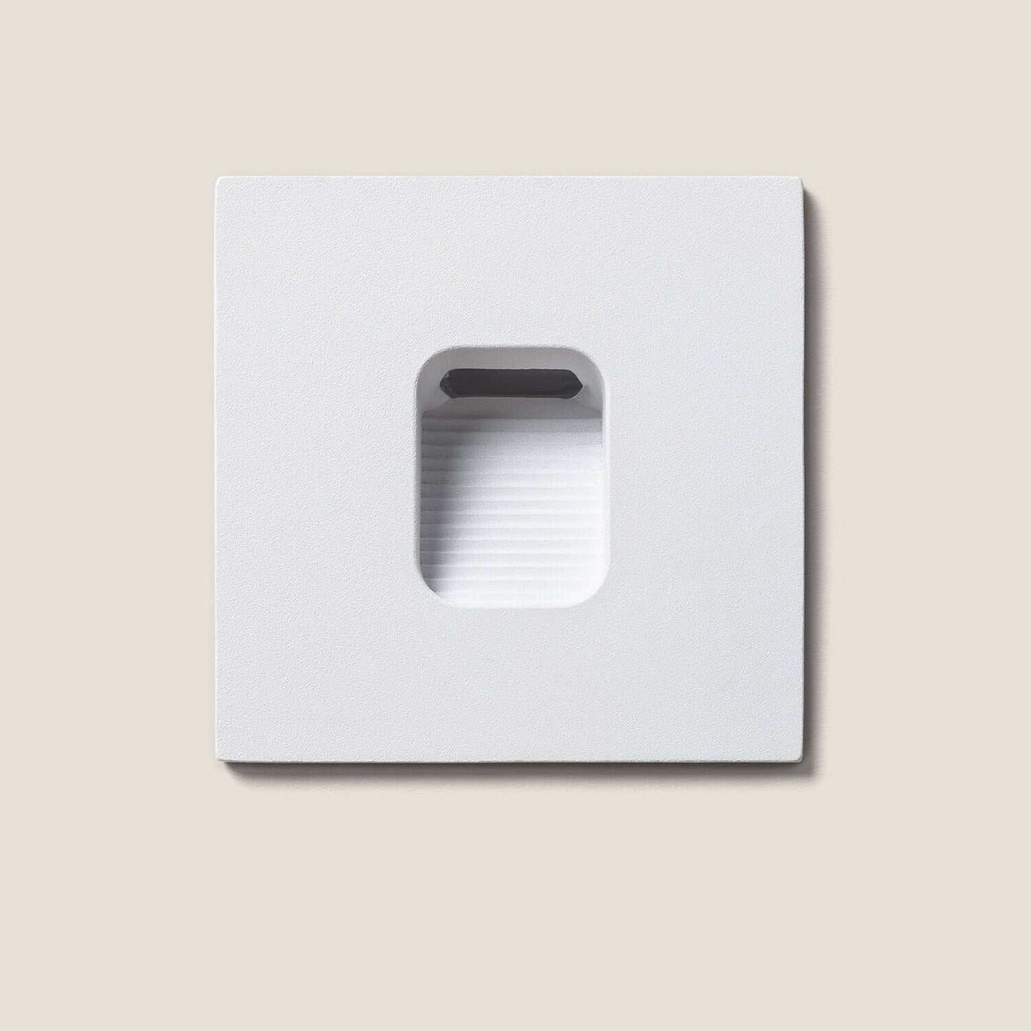 Baliza Exterior LED 2W Empotrable Aluminio Pared Cuadrado Blanco Olite