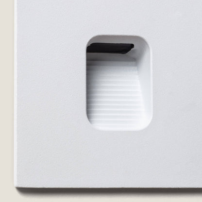 Baliza Exterior LED 2W Empotrable Aluminio Pared Cuadrado Blanco Olite