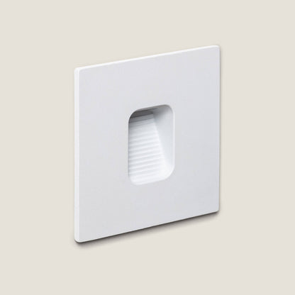 Baliza Exterior LED 2W Empotrable Aluminio Pared Cuadrado Blanco Olite