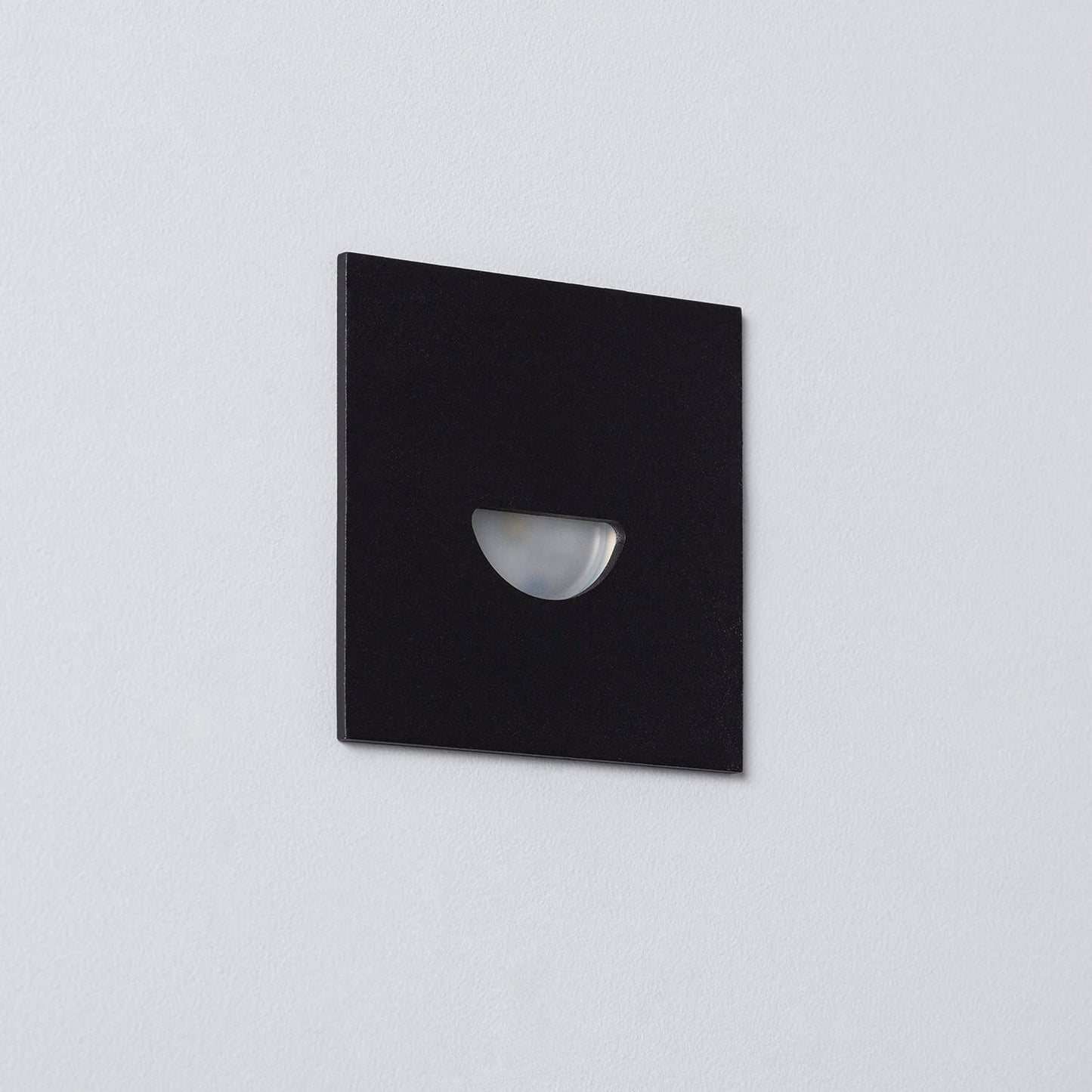 Baliza Exterior LED 2W Empotrable Aluminio Pared Cuadrado Negro Guell