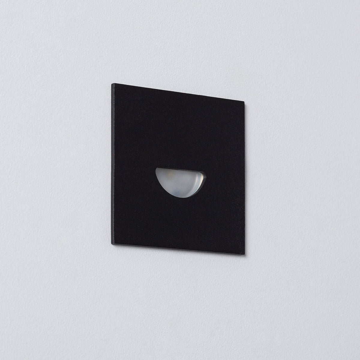 Baliza Exterior LED 2W Empotrable Aluminio Pared Cuadrado Negro Guell