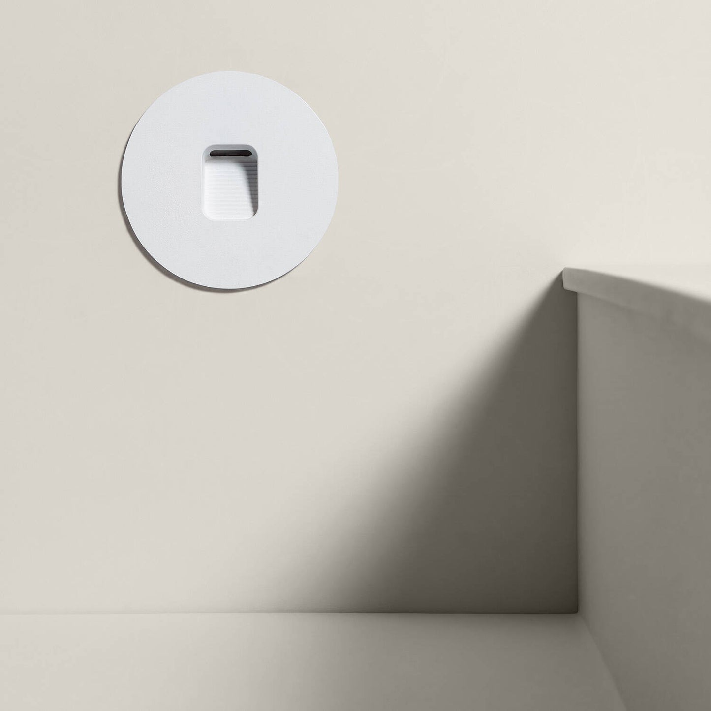 Baliza Exterior LED 2W Empotrable Aluminio Pared Circular Olite