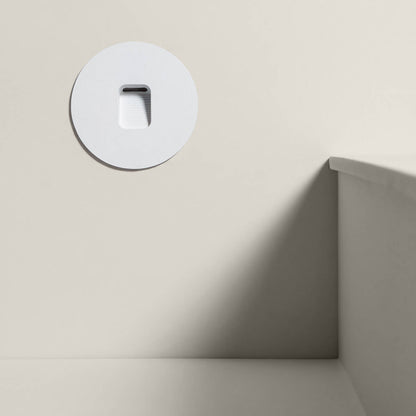 Baliza Exterior LED 2W Empotrable Aluminio Pared Circular Olite
