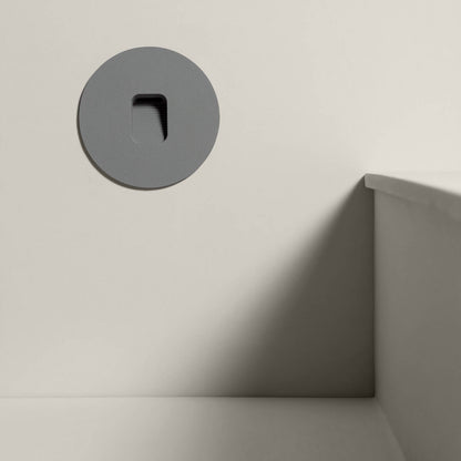 Baliza Exterior LED 2W Empotrable Aluminio Pared Circular Olite