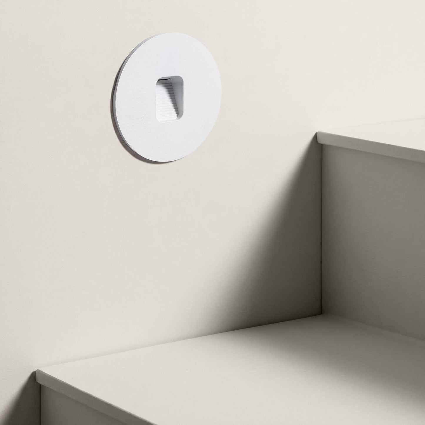 Baliza Exterior LED 2W Empotrable Aluminio Pared Circular Olite