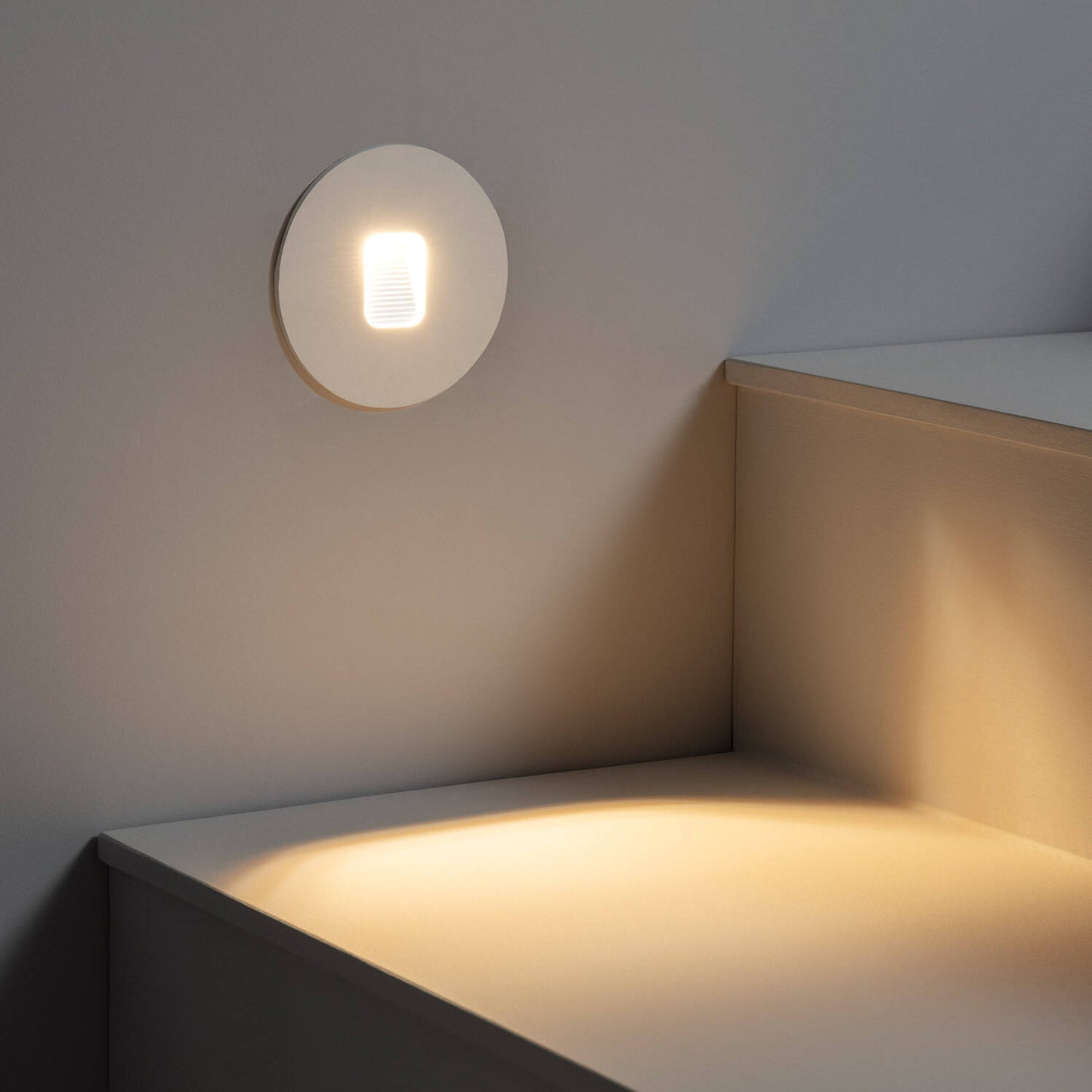 Baliza Exterior LED 2W Empotrable Aluminio Pared Circular Olite