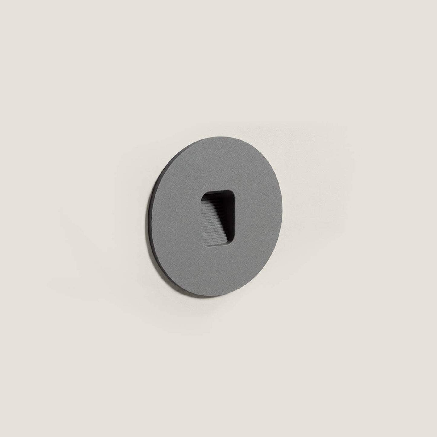 Baliza Exterior LED 2W Empotrable Aluminio Pared Circular Olite