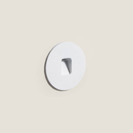 Baliza Exterior LED 2W Empotrable Aluminio Pared Circular Olite