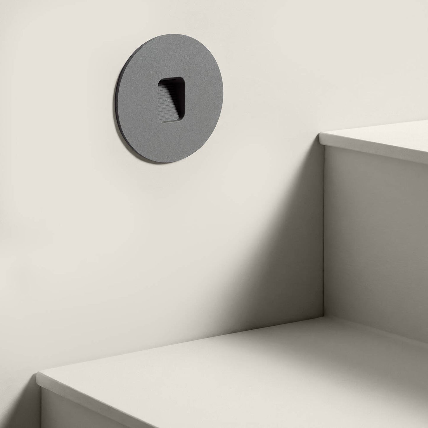 Baliza Exterior LED 2W Empotrable Aluminio Pared Circular Olite