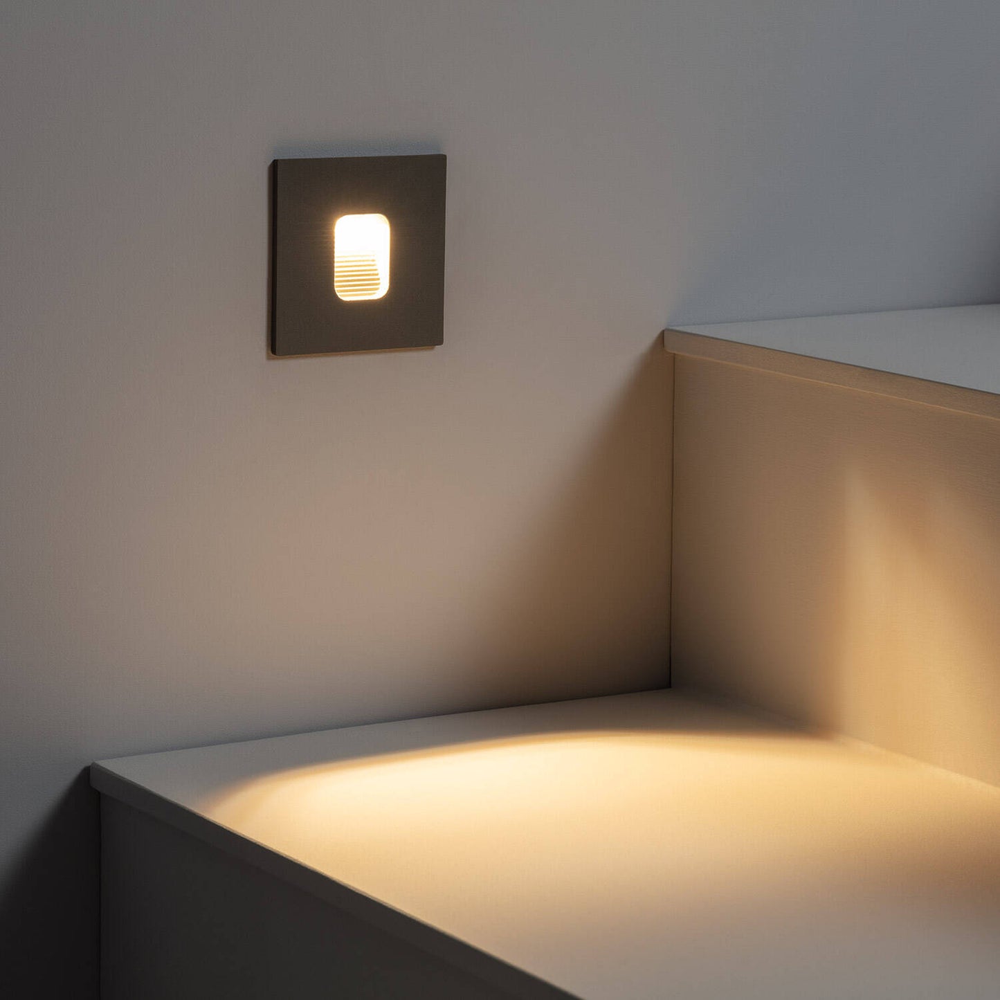 Baliza Exterior LED 2W Empotrable Pared Cuadrado Olite