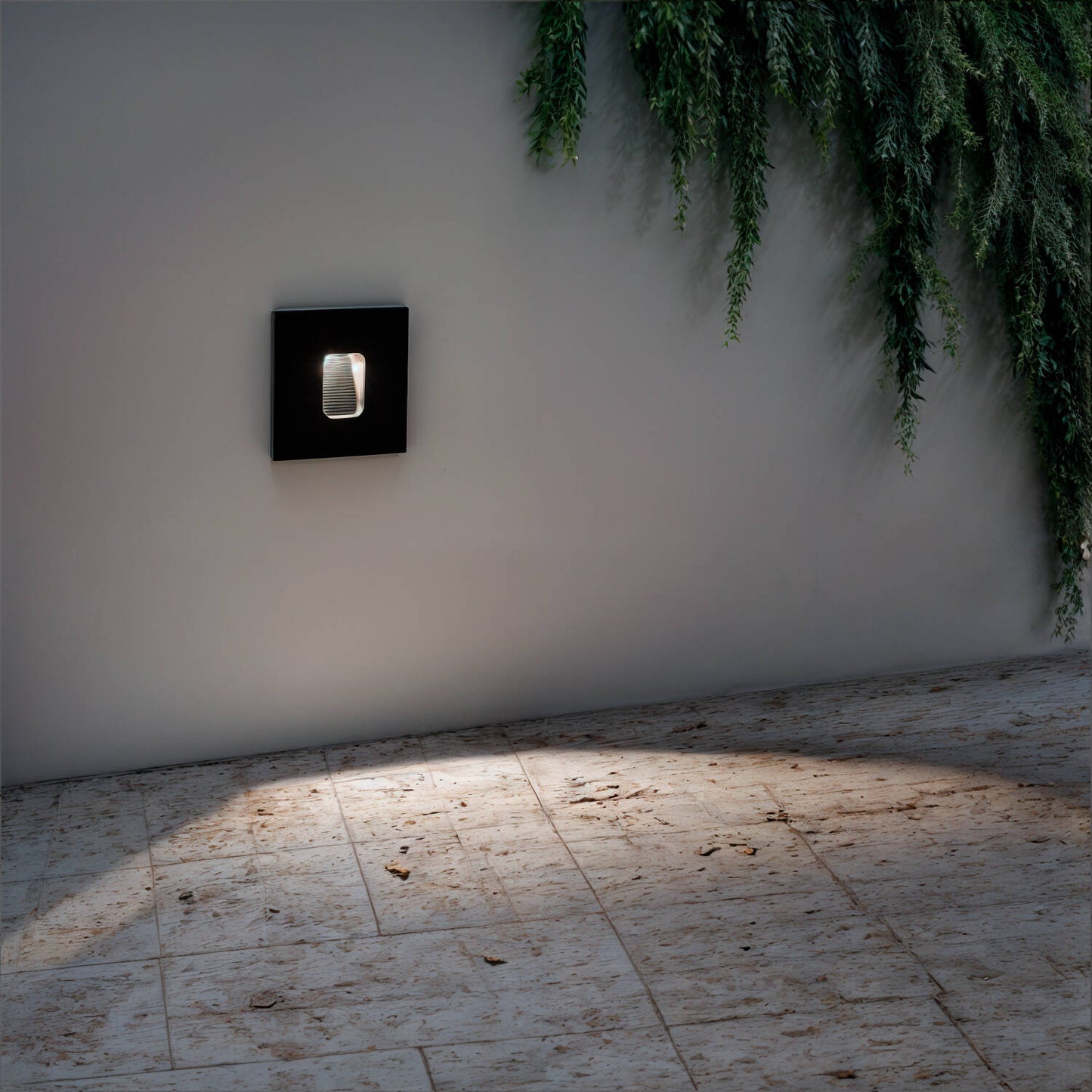 Baliza Exterior LED 2W Empotrable Pared Cuadrado Olite