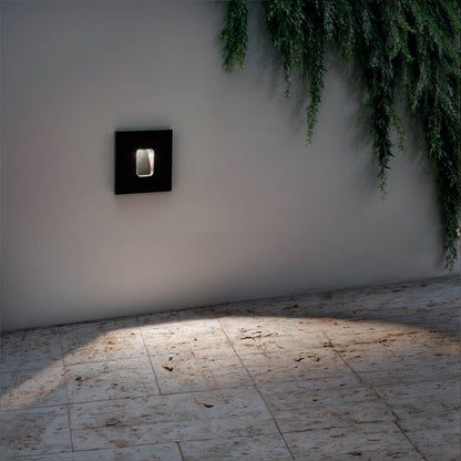 Baliza Exterior LED 2W Empotrable Pared Cuadrado Olite