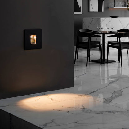 Baliza Exterior LED 2W Empotrable Pared Cuadrado Olite