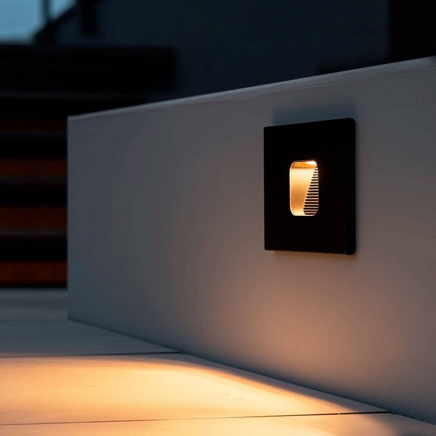 Baliza Exterior LED 2W Empotrable Pared Cuadrado Olite