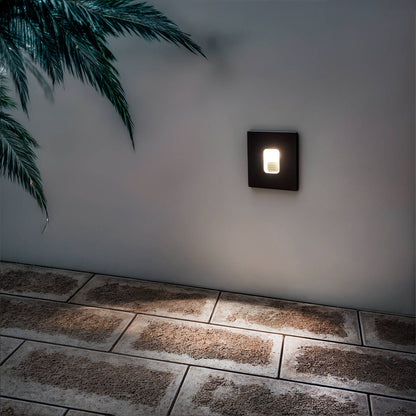 Baliza Exterior LED 2W Empotrable Pared Cuadrado Olite