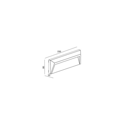 Baliza Exterior LED 2W Superficie Pared Antracita Chester