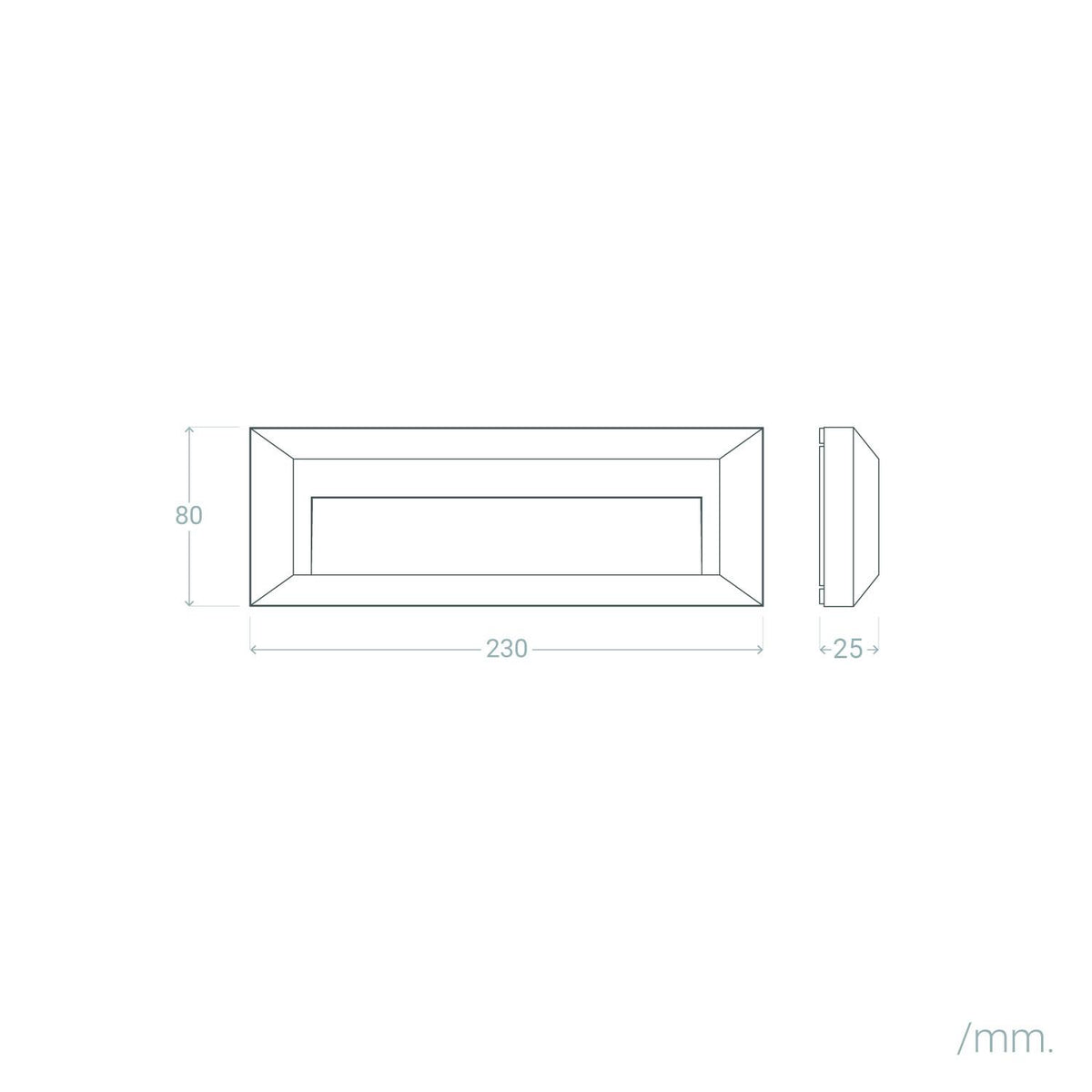 Baliza Exterior LED 2W Superficie Pared Rectangular Antracita Élide
