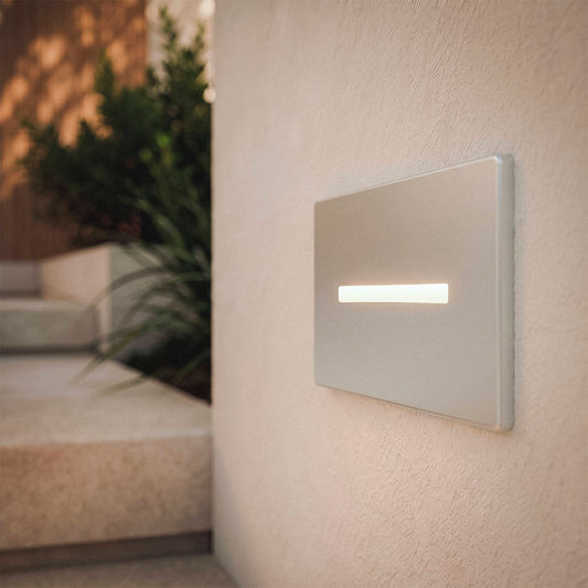 Baliza Exterior LED 3W Acero Inoxidable Empotrable Pared Wabi Lineal