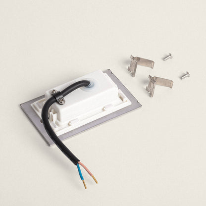 Baliza Exterior LED 3W Acero Inoxidable Empotrable Pared Wabi Lineal