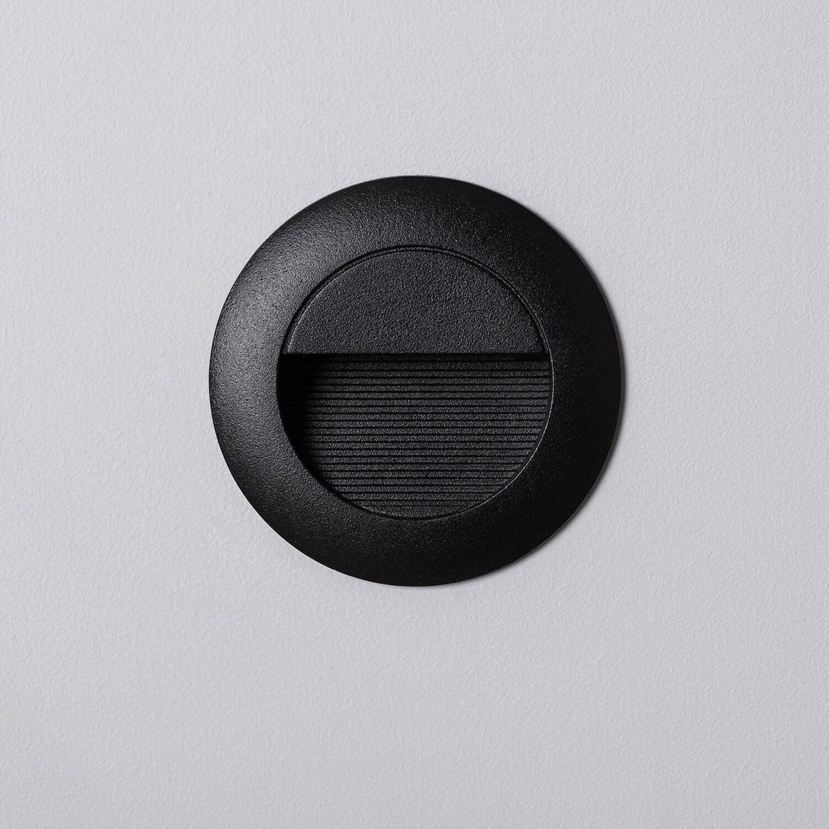 Baliza Exterior LED 3W Empotrable Aluminio Pared Circular Negro Olite