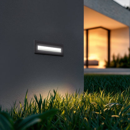 Baliza Exterior LED 3W Empotrable Pared Aluminio Antracita Path