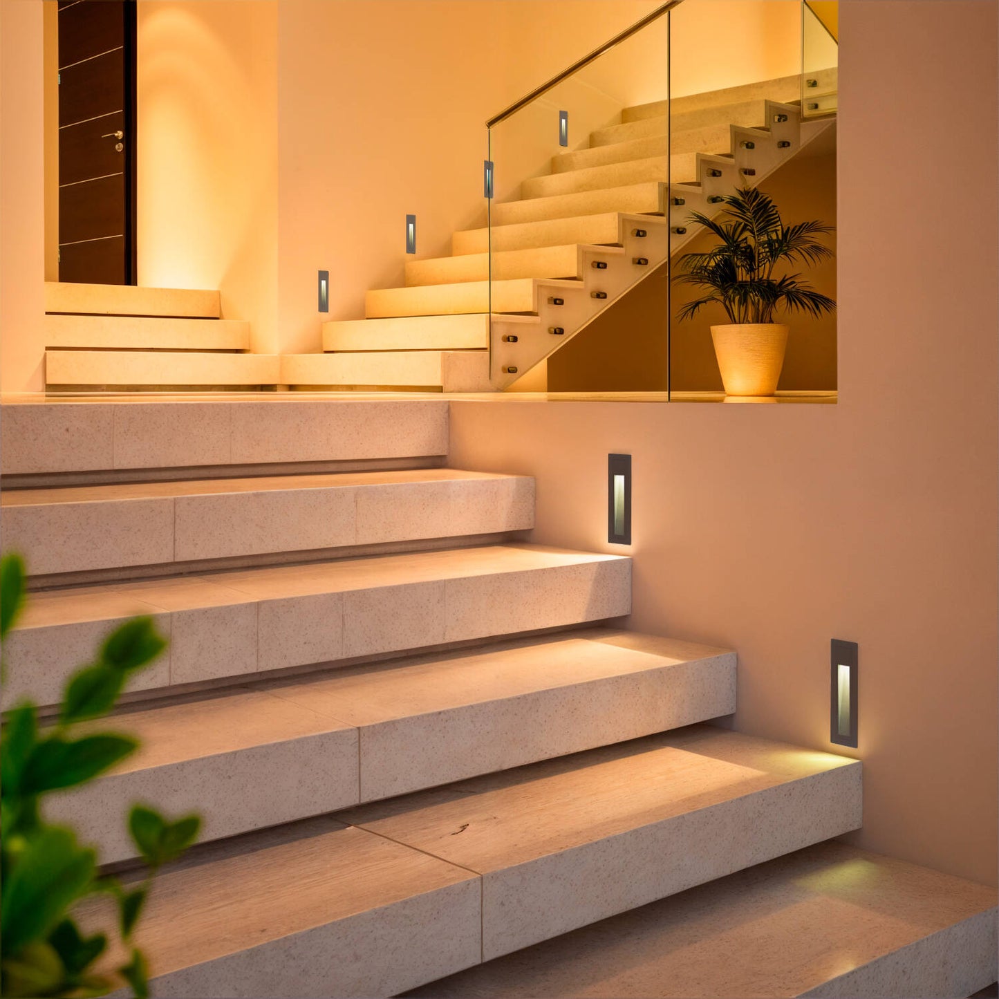 Baliza Exterior LED 3W Empotrable Pared Antracita Lane