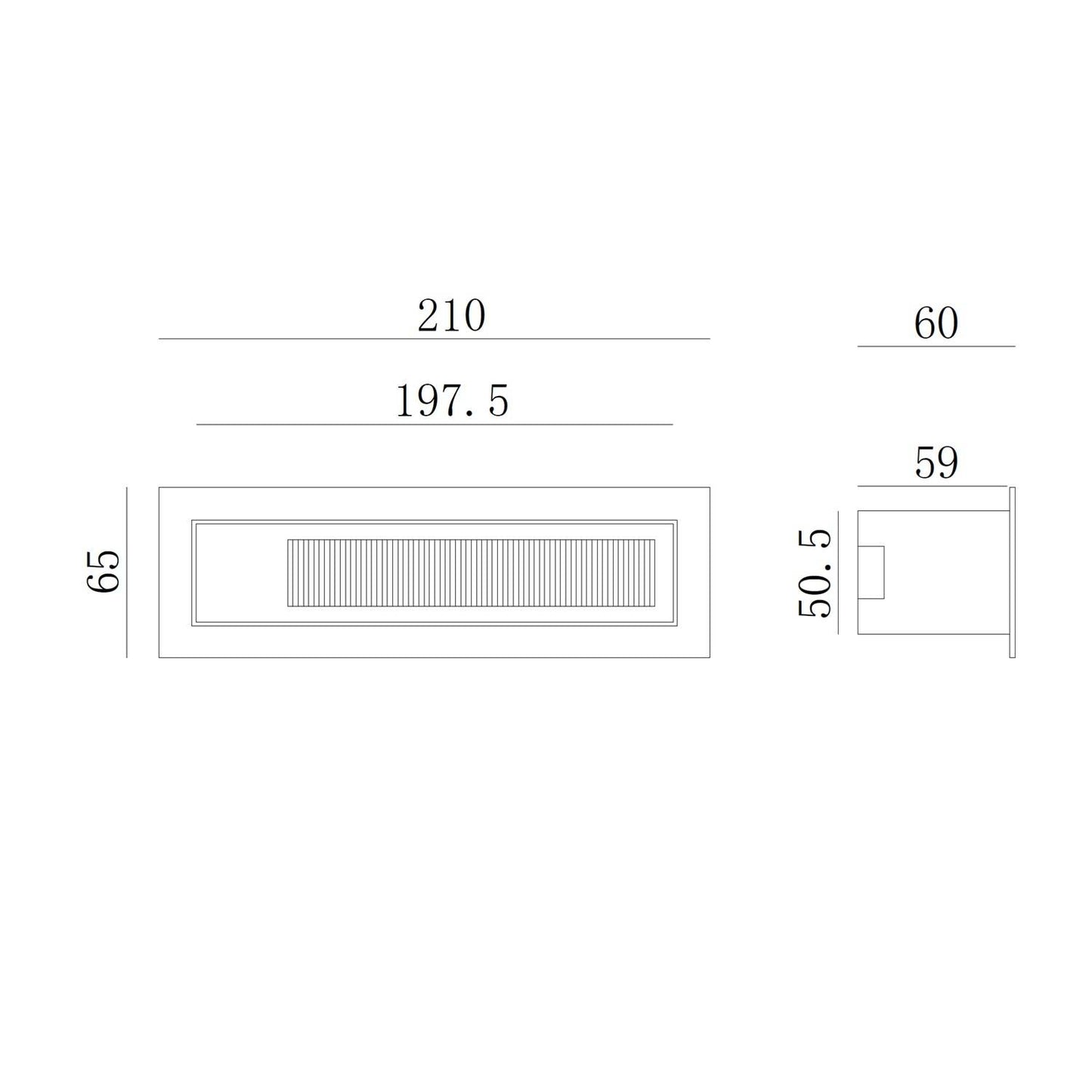 Baliza Exterior LED 3W Empotrable Pared Antracita Lane