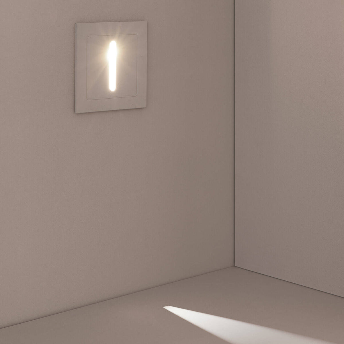 Baliza Exterior LED 3W Empotrable Aluminio Pared Blanco  Wabi Lineal