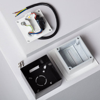 Baliza Exterior LED 3W Empotrable Aluminio Pared Blanco  Wabi Lineal