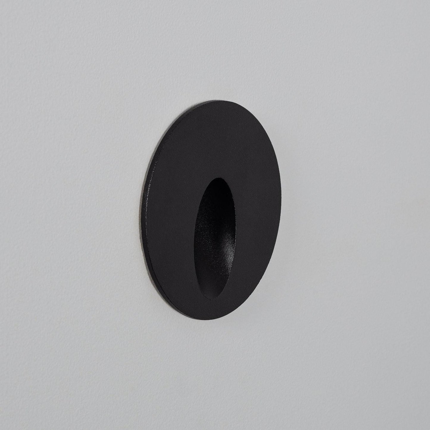 Baliza Exterior LED 3W Empotrable Pared Circular Aluminio Negro Boiler